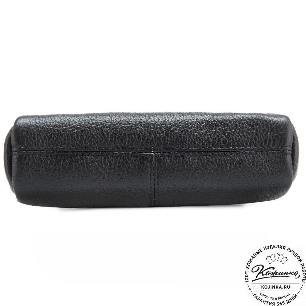 Кожаный клатч "Марта" (чёрный)